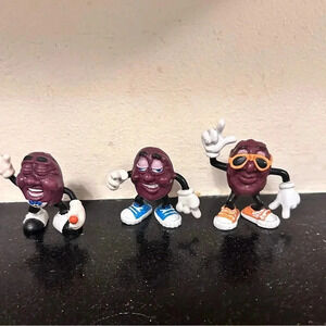 Vintage 1987 California Raisins Lot of 3 Pointed Fingers Figures by Applause